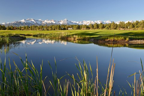 Golf course pond looking south